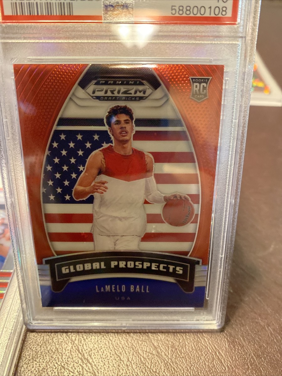 PSA 10 Gem 2020 Prizm Draft Picks LaMelo Ball Red White Blue Prizm