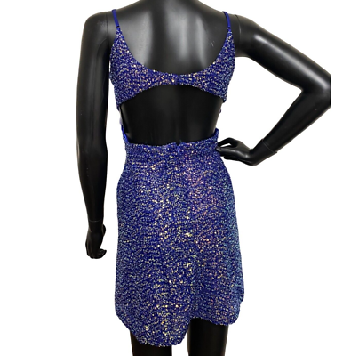 open lace back dress City Studio Blue One Shoulder Rhinestone Embellished Prom, Party Dress   eBargainsAndDeals Vintage Store