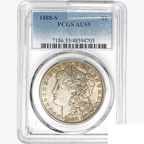 1888-S Morgan Silver Dollar Coin PCGS AU55