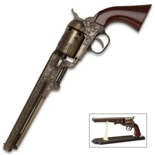 Outlaw Revolver Replica With Stand | Includes Display Stand | Authentic Replica