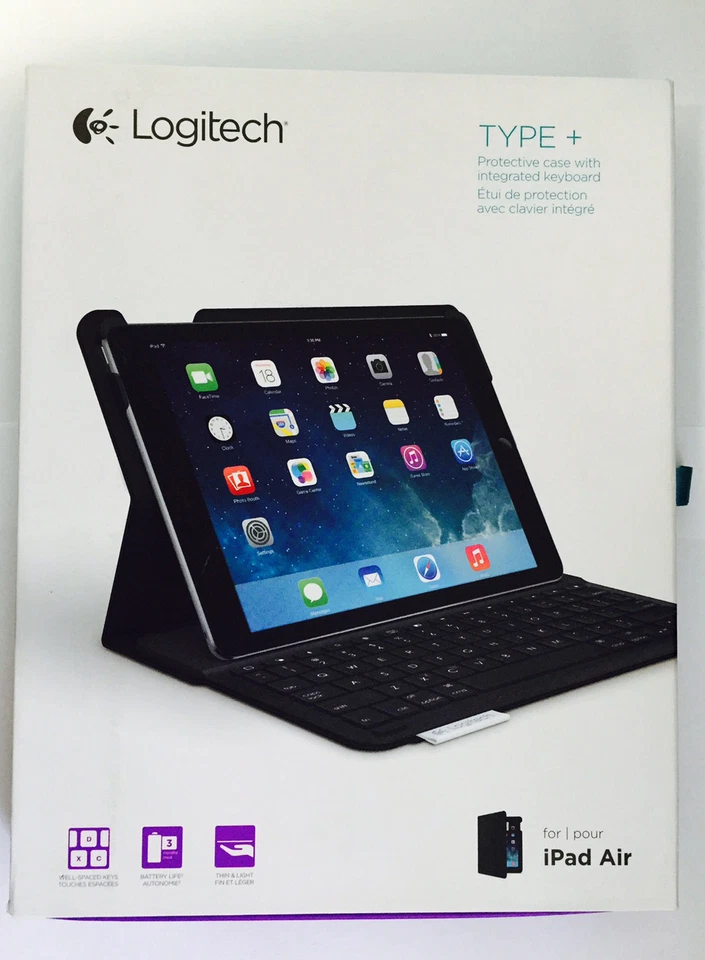 Logitech Type+ Protective Wireless Keyboard Folio Cover Case iPad 5 9.7" A1822 - Image 3 of 4