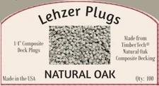 New 1/4" TimberTech "Natural Oak" Plugs for Composite Decking