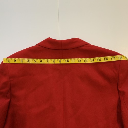 Vintage Pendleton Blazer Schurwolle rot Größe 14 Schalkragen Einknopf 1990er - Bild 12 von 12