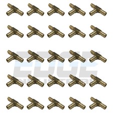  25 PACK 5/16 HOSE BARB TEE Brass Pipe 3 WAY T Fitting Gas Fuel Water AIR