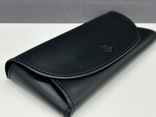 Haze Sunglasses Case Semi Hard Shell Black Leather Synthetic Flat