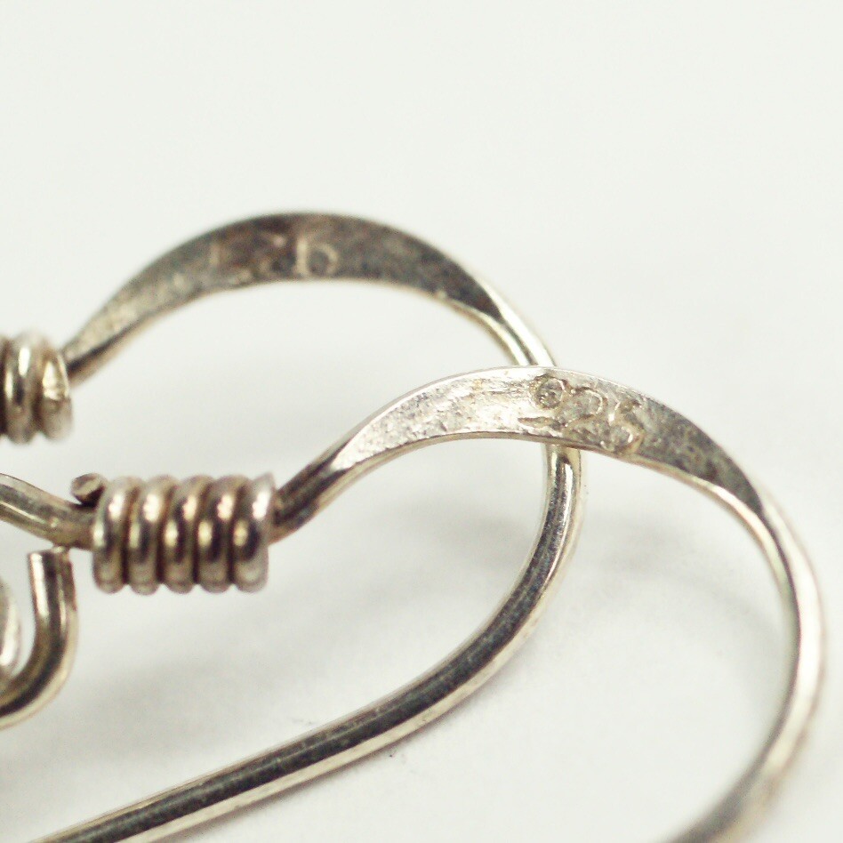 sterling silver hook drop dangle flat snowflake w… - image 9