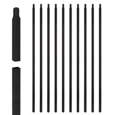 10 Pack Iron Balusters for Staircase, 1/2" x 44" Wrought Iron Baluster, Squar...