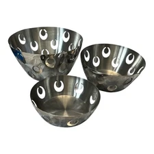BergHOFF Edelstahl 18/10 Stainless Steel Bowl Set – Set of 3 Decorative Perforat