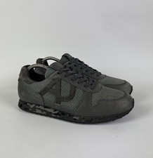 Armani Jeans scarpe da ginnastica basse in pelle grigio uomo taglia US7 UK6,5 grigio