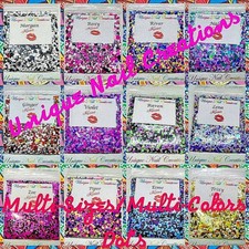 1,2, 3MM Mixed DOTS GLITTERMIX You Choose Nail Acrylic Gel Body Art Face