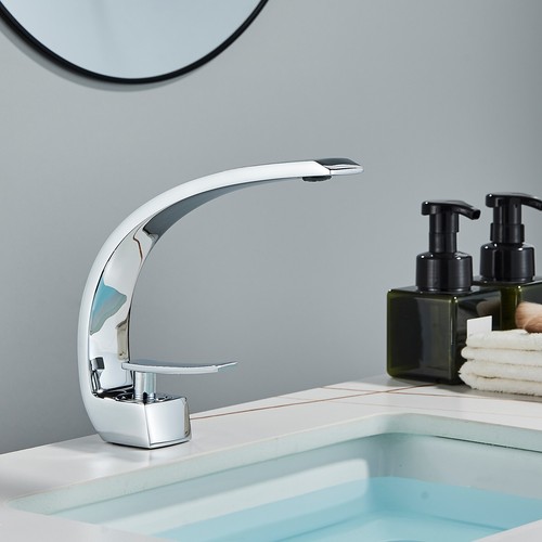 Chrome Bathroom Sink Basin Faucet 1Hole Single Handle Lavatory Vanity Mixer Taps - Picture 2 of 9