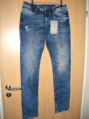 M.O.D. Jeans Herren Cornell Slim Medium Rise Sassari Blue Destroyed Gr.W33/L32