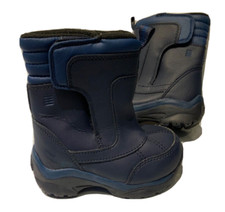 Lands End boys Size 6 Navy Blue winter boots toddler preschool rain Snow