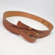 Made in USA Leather Belt 32 Waist Hip Brown