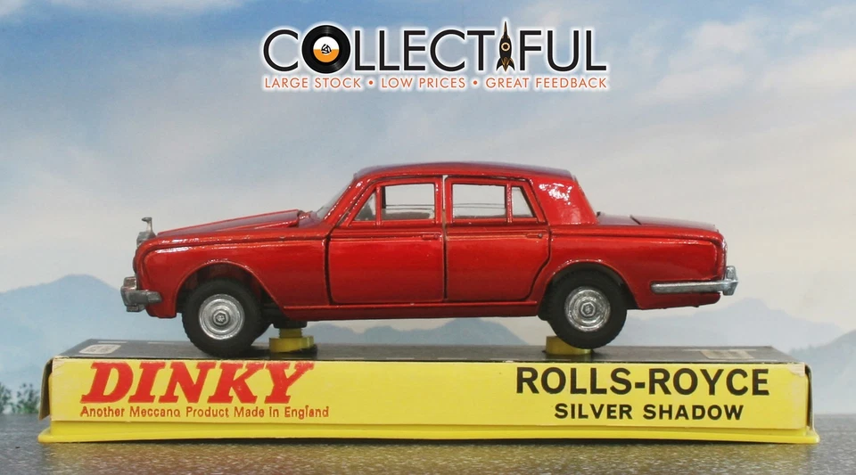 DINKY TOYS - #158 - ROLLS ROYCE SILVER SHADOW - METALLIC RED - IN ORIGINAL BOX🔥 - Image 3 of 4