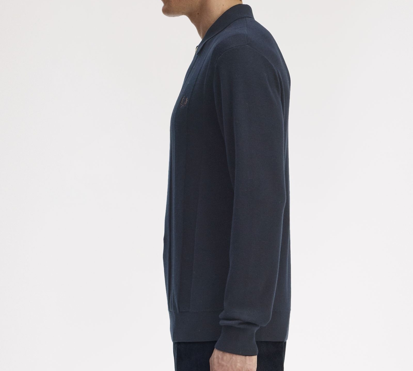 FRED PERRY TONAL STRIPE KNIT POLO JUMPER NAVY XL RRP £150 BNWT image 8