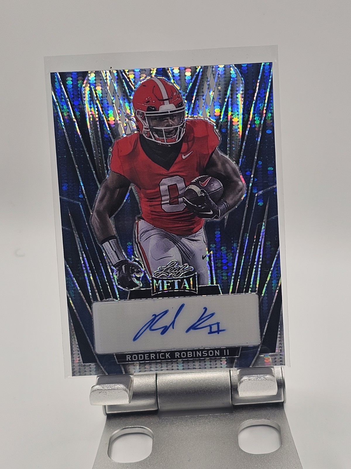 2024 Leaf Metal - Autographs Roderick Robinson II #BA-RR3 Blue Pulsar /4