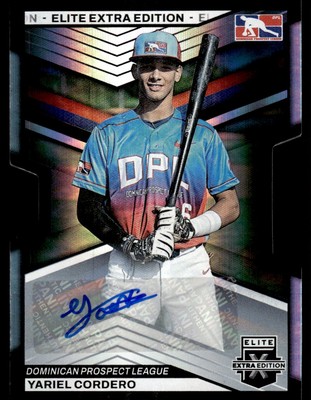 2023 Elite Extra Edition  Die Cut Yariel Cordero Auto 332/399 #187