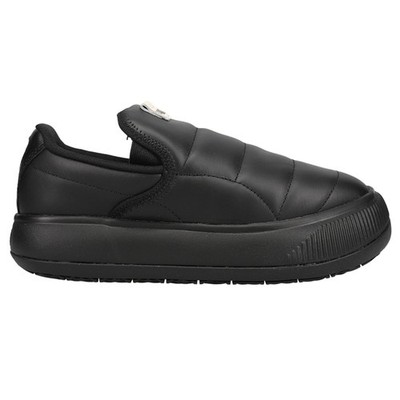 PUMA Suede Mayu Quilted Leather Slip On  Womens Black Sneakers Casual Shoes 3844