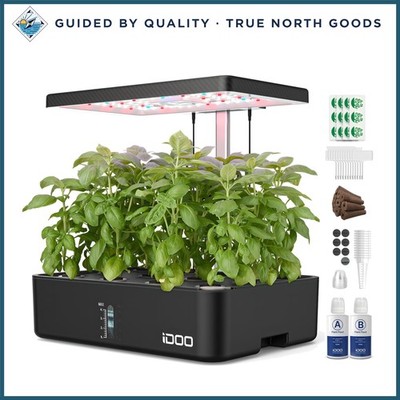 Hydroponics Garden Kit for Herbs with Auto-Timer and Cleaning Tools Included
