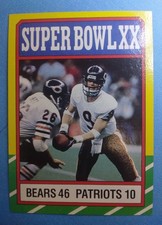 1986 Topps Football / Super Bowl XX / Bears 46, Patriots 10 #8 Jim McMahon