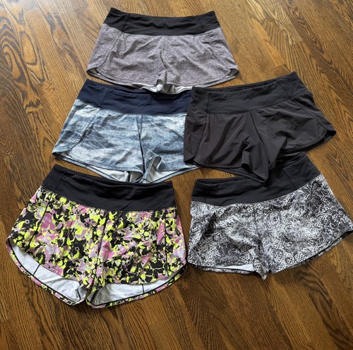 Lululemon Speed Up Mid-Rise Lined 4" Shorts | size 8 | 5 pairs