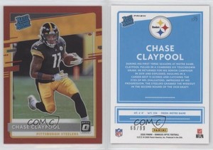 2020 Panini Donruss Optic Rated Rookies Red Prizm /99 Chase Claypool Rookie RC