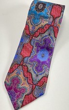 ERMENEGILDO ZEGNA Quindici Men's Tie 120 - 100 Silk Colorful Medallion Paisley