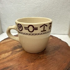 Wallace China Westward Ho Rodeo Pattern Cowboy Coffee Cup Vintage
