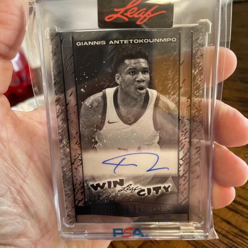 GIANNIS ANTETOKOUNMPO 2025 LEAF SPORTS HEROES ACETATE WIN CITY AUTO  2/2 SP