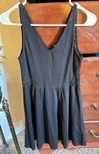 Divided by H&M Black Solid Fit & Flare Strappy Sleeveless Short Dress
