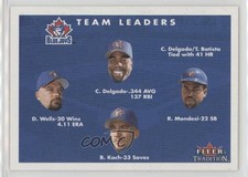 2001 Fleer Tradition Team Leaders Checklist Toronto Blue Jays David Wells 2u3