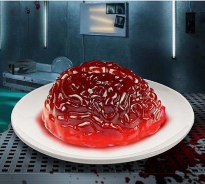 Guirca Brain Jelly Mould Halloween Deko Jelloform Plastik Dessertform klar