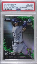 2019 Bowman Scouts' Top 100 Green Refractor 52/99 Keston Hiura PSA 10 GEM MT fc1