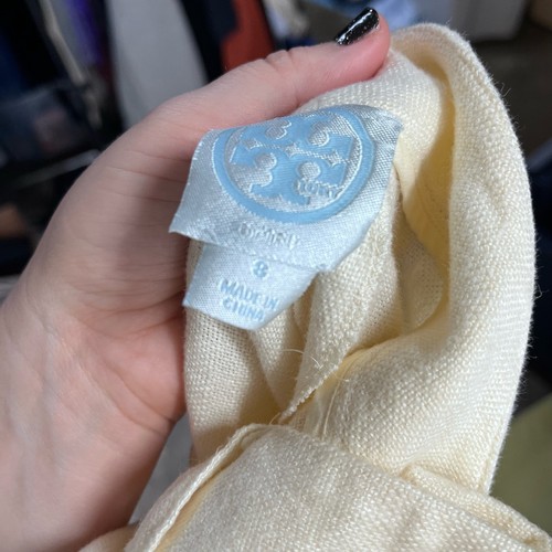 Tory Burch Linen Blazer Wide Leg Outfit Medium Bridal 2 Piece Medium Luxury - Picture 16 of 17