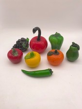 Glass Murano Style Fruit and Vegetables Hand Blown set of 8