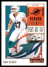 Kiko Alonso 2018 Panini Contenders #44 Dolphins NFL READ FREE SHIP AutographDen
