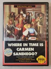 1992 Where in Time Is Carmen Sandiego Sega Genesis Game Complete w/ Manual CIB