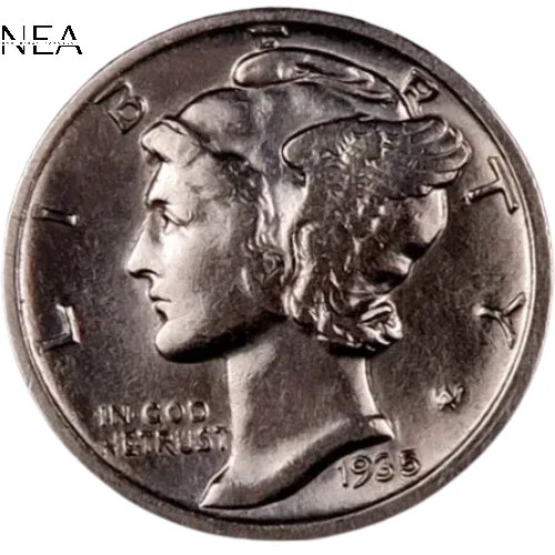 1935-S Mercury Dime ~ Borderline Uncirculated (AU++) ~ 90% Silver