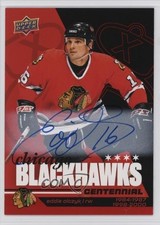 2025 Upper Deck Chicago Blackhawks Centennial Red Hot Ed Olczyk Eddie Auto 0pc7