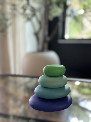 Lovevery Wooden Stacking Stones Complete Retired Montessori Toy Developmental