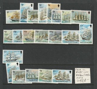 Falkland Islands #485 500 #486a/498a MNH CV $108