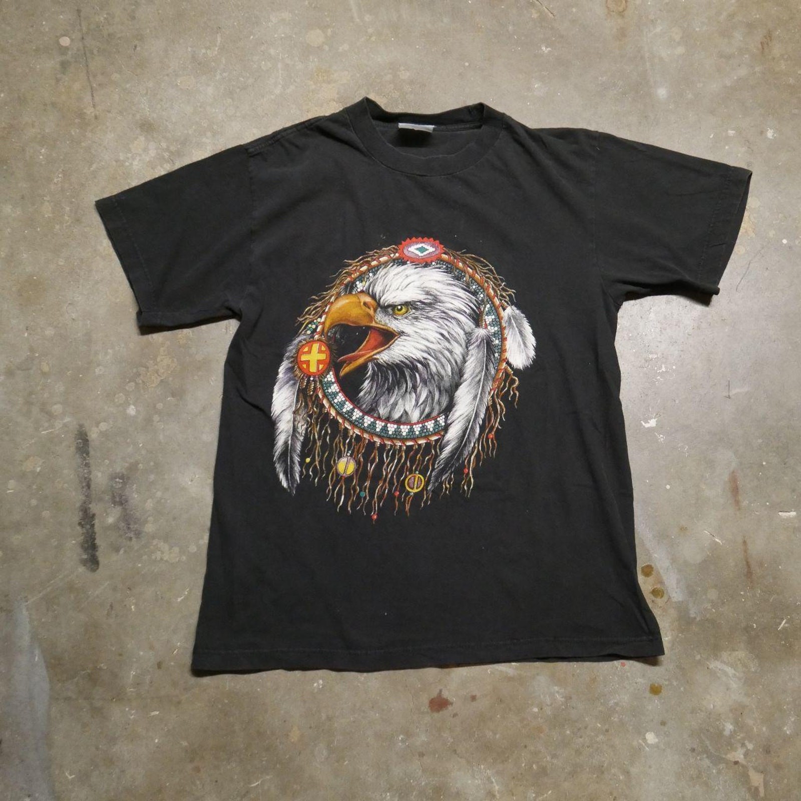 Native American Eagle Graphic Tee - image 1