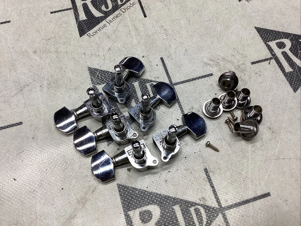 80’s BC Rich Logo Japan Gotoh Tuners Tuning Keys Pegs 3x3 Chrome - Image 3 of 3