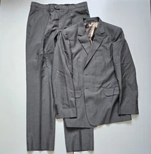 Paul Smith Suit Mens 42R 36'W 33' L Grey Stripped Suit Blazer Size Medium 