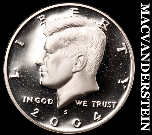 2004-S Kennedy Half Dollar- Lustrous Silver Choice Gem Proof  #i3330