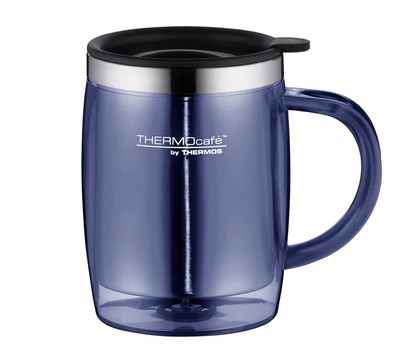 Thermos Thermo Cafe by 4059.256.035 Cup 0.35 Litre Desktop Mug, Plastic, blue 1 
