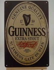 Guinness Extra Stout Tin Sign Vintage Bar Decor Man Cave 12x8