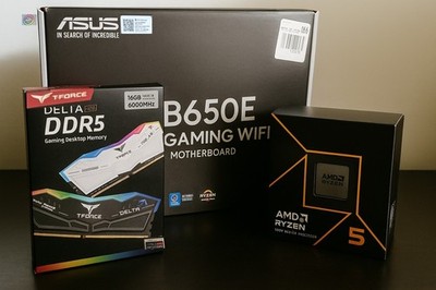 AMD Ryzen 5 9600X, ASUS B650E Max Gaming WiFi, T.Group RGB 16GB DDR5 Bundle