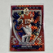 Panini Rookies & Stars Crusade Red Plaid Drake Maye #29 Patriots Football Card